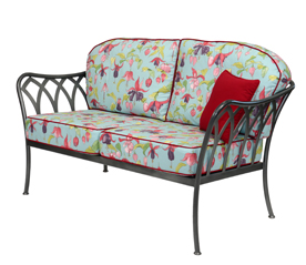 Blenheim Patterned Metal Sofa - Classic Back